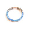 Opal clicker hoop in surgical steel with white opal inlay, 8 mm, photo 8