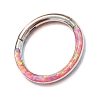 Opal clicker hoop in surgical steel with white opal inlay, 8 mm, photo 10