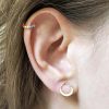 Rainbow beaded helix hoop in 14k gold filled, photo 5