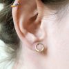 Rainbow beaded helix hoop in 14k gold filled, photo 7