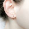 Small flat hoop earrings in 14k gold filled, photo 3
