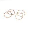 Small flat hoop earrings in 14k gold filled, photo 4