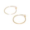 Small flat hoop earrings in 14k gold filled, photo 6