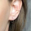 Small flat hoop earrings in 14k gold filled, photo 9