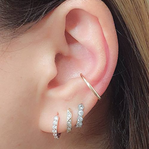 Smooth no piercing conch ear cuff in 14k gold filled