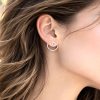 Spiral floating ear jacket earring in 14k gold filled