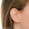 Seamless helix hoop earring with tiny star charm in 14k gold filled, photo 5