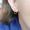 Star of David wire stud earrings in 14k gold filled