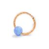 Opal helix hoop earring in 14k gold filled with a blue opal bead, photo 4