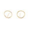 Textured open circle stud earring in 14k gold filled, photo 6