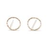 Textured open circle stud earring in 14k gold filled, photo 7