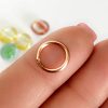14 gauge hoop piercing in polished rose gold filled, photo 7