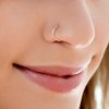 Thin fake nose hoop in 14k gold filled