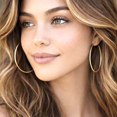 Classic thin hoop earrings in 14k gold filled