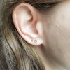 Tiny circle stud earrings in 14k gold filled
