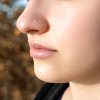 Tiny 1.5 mm CZ diamond nose stud in 14k gold filled