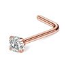 Tiny 1.5 mm CZ diamond nose stud in 14k gold filled, photo 4