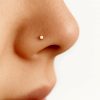 Tiny 1.5 mm CZ diamond nose stud in 14k gold filled, photo 8