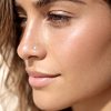 Tiny CZ nose stud in sterling silver with straight or L shape post
