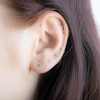 Tiny dot stud earring in 14k gold filled