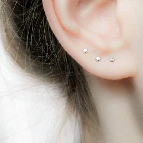 Tiny dot stud earring in 14k gold filled