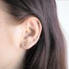 Tiny dot stud earring in 14k gold filled, photo 2