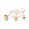 Tiny dot stud earring in 14k gold filled, photo 3