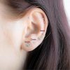 Tiny dot stud earring in 14k gold filled, photo 4