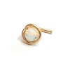 Tiny wrapped opal L shape nose stud in 14k gold filled, photo 5