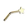 Tiny 2 mm star nose stud in 14k gold filled, photo 6