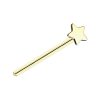 Tiny 2 mm star nose stud in 14k gold filled, photo 7