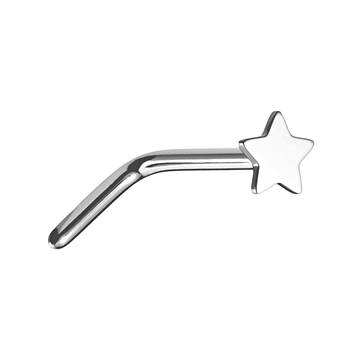 Tiny 2 mm star nose stud in 14k gold filled, photo 8