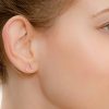 Triangle stud earring in 14k gold filled, photo 3