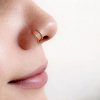 Double hoop nose ring for one piercing in 14k gold filled, photo 7