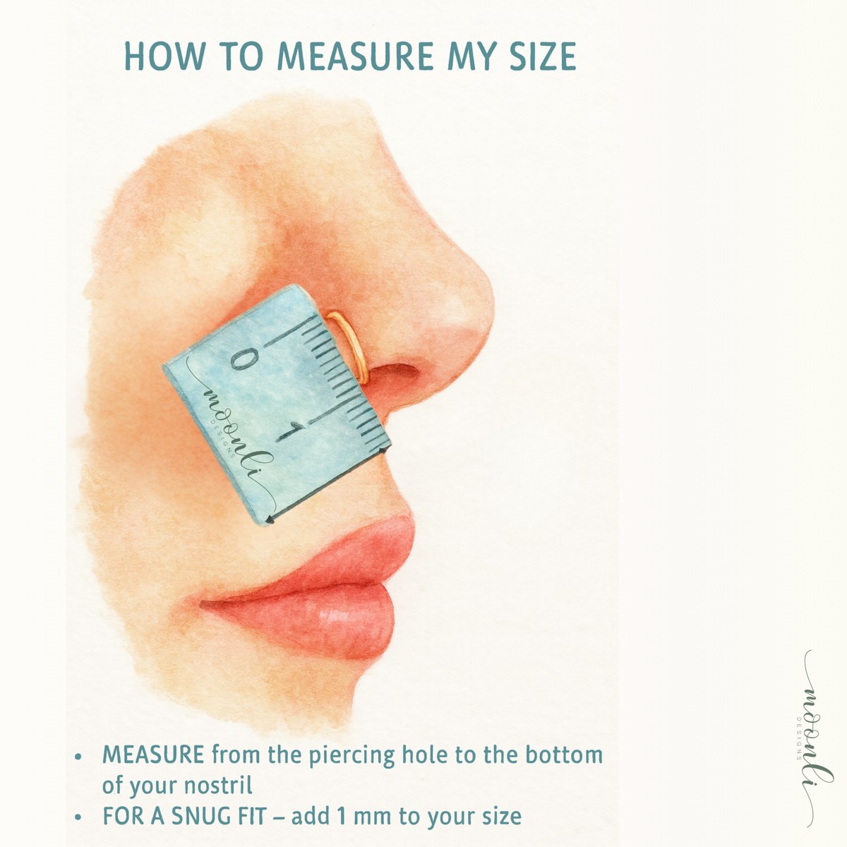 Double hoop nose ring for one piercing in 14k gold filled, photo 11
