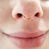 Twisted rope hinged septum ring, 16g, in sterling silver