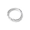 Twisted rope hinged septum ring, 16g, in sterling silver, photo 5