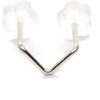 Two hole chevron stud earring for a double lobe piercing in 14k gold filled, photo 4
