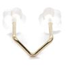 Two hole chevron stud earring for a double lobe piercing in 14k gold filled, photo 5