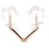 Two hole chevron stud earring for a double lobe piercing in 14k gold filled, photo 6